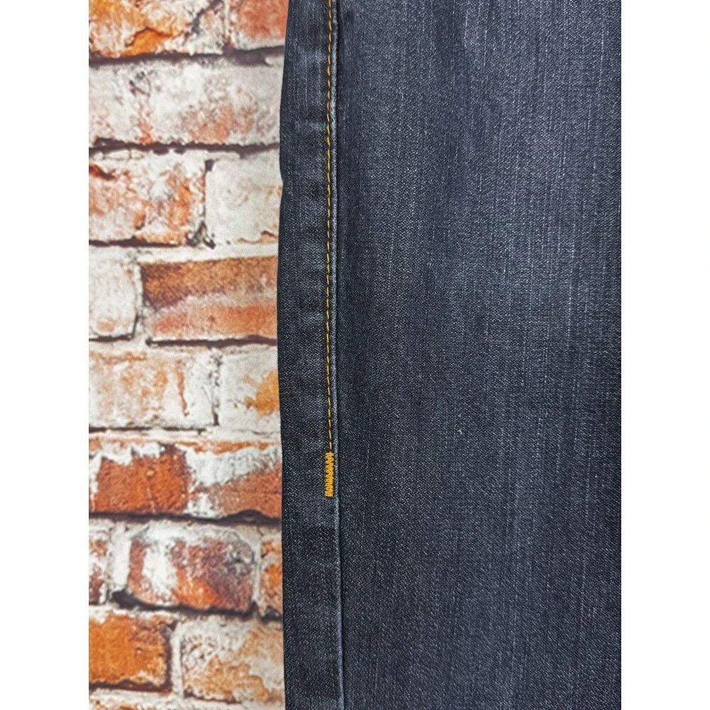 True Religion Straight Flap Red Orange Stitcing Men's Jeans 33